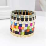 Elastic Bracelets Manufacturer - Bohemian Resizeable Colorful Enamel Minimalist