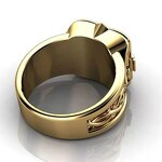 Flip Ring Manufacturer - Bold Carved Micro-Pave Diamond Valentine's Day Gift