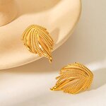 Stainless Steel Earrings Manufacturer - Designer Wings 18K Gold Plated Waterproof Women