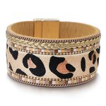 Leather Bracelet Manufacturer - Leopard Zebra Tiger Fur Wide Wrap Women Fashion