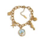 Charm Bracelet Manufacturer - Retro Bohemian Gold Plated Starfish Ocean Unisex