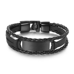 Leather Bracelet Manufacturer - Bulk Custom Engraved Multilayer Stainless Steel