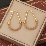 Hoop Earrings Manufacturer - Gold Plated Hollow Out Big Large Thick Women