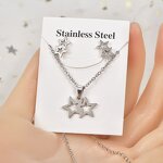 Jewelry Set Manufacturer - Waterproof Stainless Steel Heart Star Tree Necklace Earring