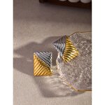 Vintage Earrings Manufacturer - 2024 Gold Plated Stainless Geometric Square Women