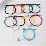 Woven Bracelets Manufacturer - Stainless Steel Blank Round Adjustable Rope Mens