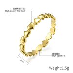 Heart Ring Manufacturer - Vintage Stainless Steel Valentine's Day Gift Women Wholesale