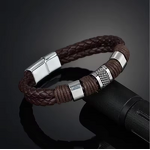 Leather Bracelet Manufacturer - Woven PU Mens Accessory Wristband Hot Sale