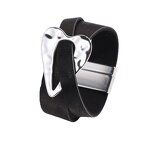 Leather Bracelet Manufacturer - Big Heart Charm Handmade Wide Women Gift Hot