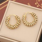 Hoop Earrings Manufacturer - Gold Plated Hollow Out Big Large Thick Women