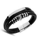 Leather Bracelet Manufacturer - Stainless Steel Multi-layer Magnetic Buckle Custom