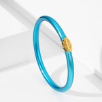 Silicone Bracelet Manufacturer - Fashion Simple Jelly Bangle Paint Gold Powder Alloy