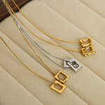 Pendant Necklace Manufacturer - 2026 Custom 18K Gold Plated Square Non-Tarnish