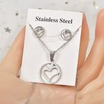 Jewelry Set Manufacturer - Waterproof Stainless Steel Heart Star Tree Necklace Earring