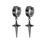 Ear Buckle Earrings Manufacturer - Round Versatile Niche Cross Stainless Steel Mens