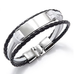 Leather Bracelet Manufacturer - Bulk Custom Engraved Multilayer Stainless Steel