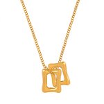 Pendant Necklace Manufacturer - 2026 Custom 18K Gold Plated Square Non-Tarnish