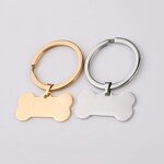 Keychain Manufacturer - Custom Logo Bone Shape Stainless Steel Dog Tags Pendant