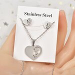 Jewelry Set Manufacturer - Waterproof Stainless Steel Heart Star Tree Necklace Earring
