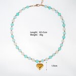 Pendant Necklace Manufacturer - 2026 Rainbow Gemstone Heart Handmade Resort Women