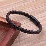 Leather Bracelet Manufacturer - Titanium Steel Black Personality Wristband Gift