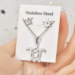 Jewelry Set Manufacturer - Waterproof Stainless Steel Heart Star Tree Necklace Earring