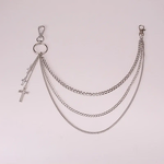Trousers Chain Manufacturer - Geometry Hollow Cross Pendant Multi-layer Unisex