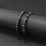 Beaded Bracelet Manufacturer - Natural Stone Cross Palm Copper Micro-Inlaid Zircon