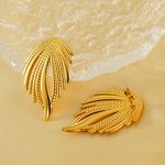 Stainless Steel Earrings Manufacturer - Designer Wings 18K Gold Plated Waterproof Women