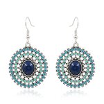 Drop Earrings Manufacturer - Retro Ethnic Sunflower Rhinestone Circular Women