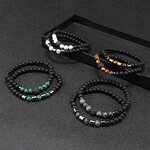 Couple Bracelet Manufacturer - Natural Stone Anti-fatigue Copper Bead Leather