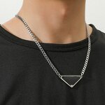 Chokers Necklace Manufacturer - Vintage Black Heart Triangle Geometry Women Men