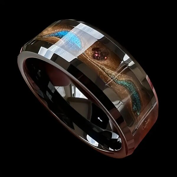 Men's Ring Manufacturer - Titanium Steel Hip-Hop Colorful Liquid Sand Non-Fading