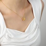 Pendant Necklace Manufacturer - 2026 Custom 18K Gold Plated Square Non-Tarnish
