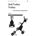 Golf Trolley Manufacturer - Aluminium Ball Wheels Push Cart 60kg Load Any Terrain