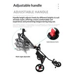 Golf Trolley Manufacturer - Aluminium Ball Wheels Push Cart 60kg Load Any Terrain