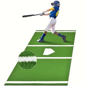 Baseball Batting Mat Manufacturer - 10x3.8ft Turf with Home Plate Softball Hitting