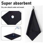 Golf Towel Manufacturer - Custom Logo Microfibre Waffle 30x30cm Grommet Hook Sports Care