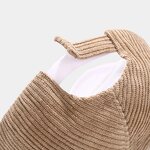 Baseball Cap Manufacturer - Korean Large P Letter Corduroy Autumn Winter Couple Gorras Soft Fabric