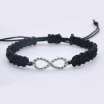 Charm Bracelets Manufacturer - Zinc Alloy Infinity Rhinestone Neon Cords Imitation Rhodium Plated Women