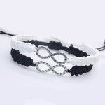 Charm Bracelets Manufacturer - Zinc Alloy Infinity Rhinestone Neon Cords Imitation Rhodium Plated Women