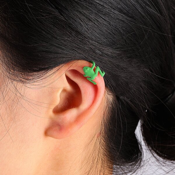 Ear Cuffs Manufacturer - Punk Frog Gold Plated Crystal Rhinestone Unisex No Piercing Anniversary Gift