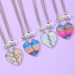 Necklace Set Manufacturer - 2Pcs Heart Broken Gradient Star BFF Couple Girls Boys Best Friends