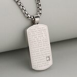 Pendant Necklace Manufacturer - Custom Religious Prayer Engraved God Grant Christian Church Jewelry