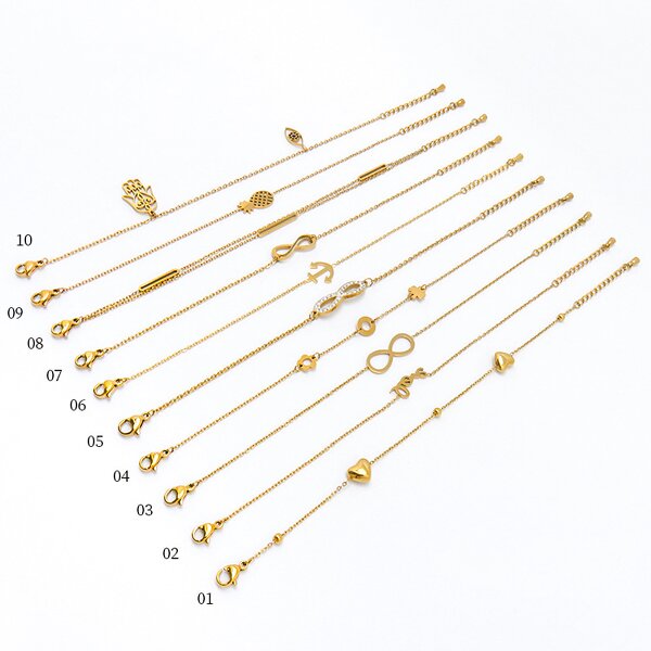 Bracelet Manufacturer - 18K Gold Islamic Infinite Symbol Geometric Stainless Steel Women Summer Jewelry