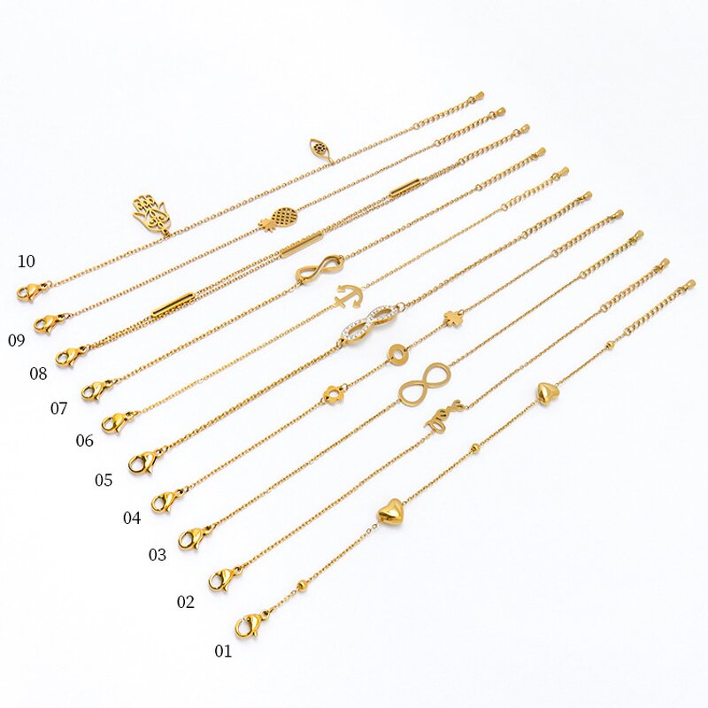 Bracelet Manufacturer - 18K Gold Islamic Infinite Symbol Geometric Stainless Steel Women Summer Jewelry