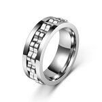 Ring Manufacturer - Unisex Religious Gear Swallow Gold Plated Princess Cut Anxiety Reducing Jewelry