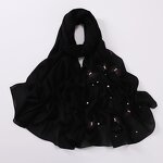 Scarves Manufacturer - Cross Border Pearl Chiffon Butterfly Hui Malaysian Muslim Women Headscarf