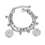 Bracelet Manufacturer - Gold Plated Titanium Steel Tree of Life Heart Coin Charms Islam Female Link