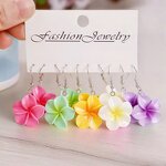 Drop Earrings Manufacturer - Hawaiian Beach Plastic Flower Stylish Summer Women Girls Fashion Jewelry